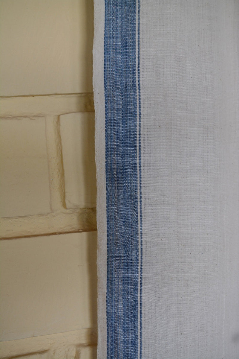 Khadi Lungi - Indigo Border