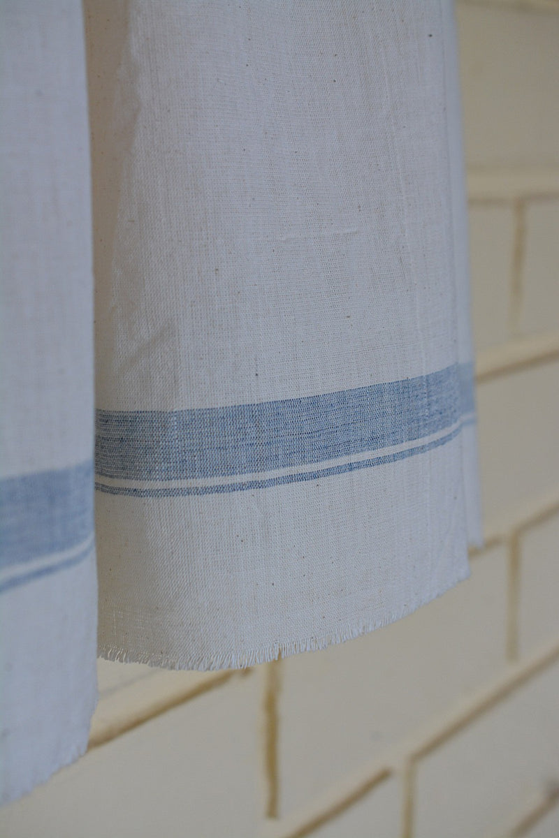 Khadi Lungi - Indigo Border