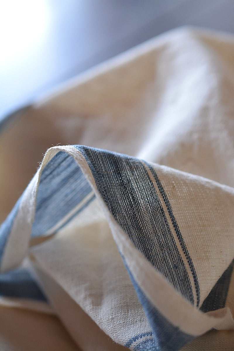 Khadi Lungi - Indigo Border